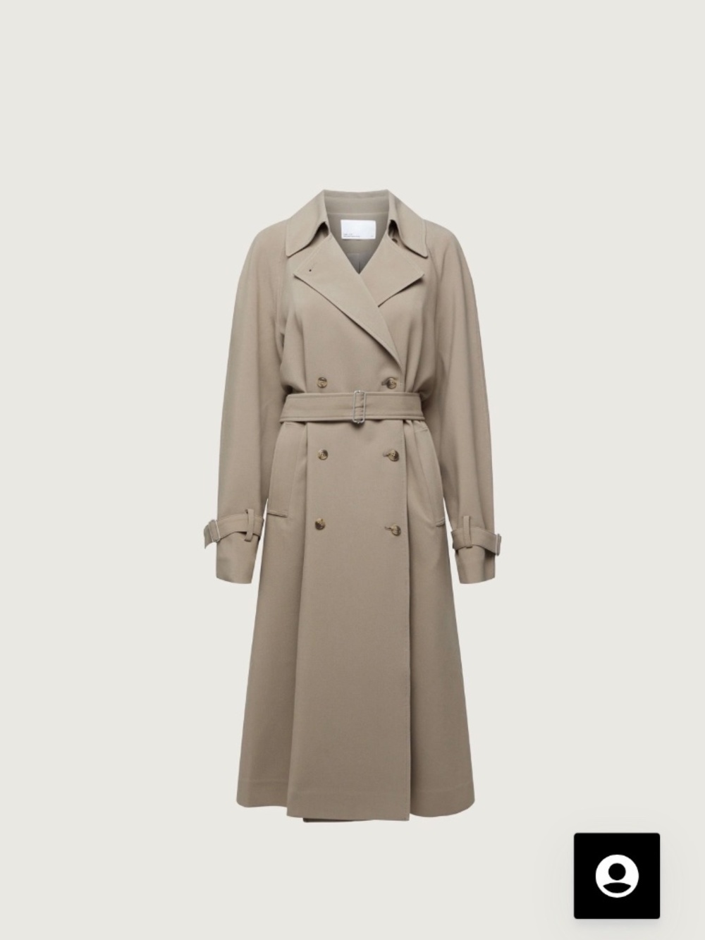 OAK + FORT Oversized Belted Trench Coat